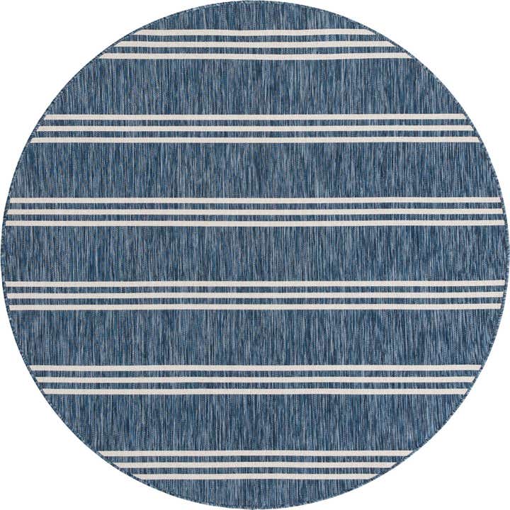 6' 7 x 6' 7 Easy-Clean Jill Zarin Anguilla Indoor / Outdoor Round Rug