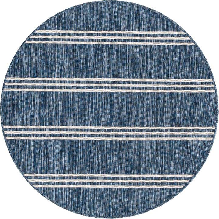 4' x 4' Easy-Clean Jill Zarin Anguilla Indoor / Outdoor Round Rug