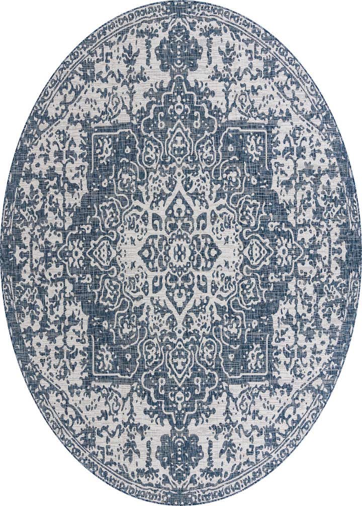 10' 8 x 10' 8 Easy-Clean Jill Zarin Dubai Indoor / Outdoor Round Rug