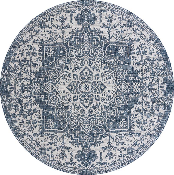 Detail image of 10' 8 x 10' 8 Easy-Clean Jill Zarin Dubai Indoor / Outdoor Round Rug