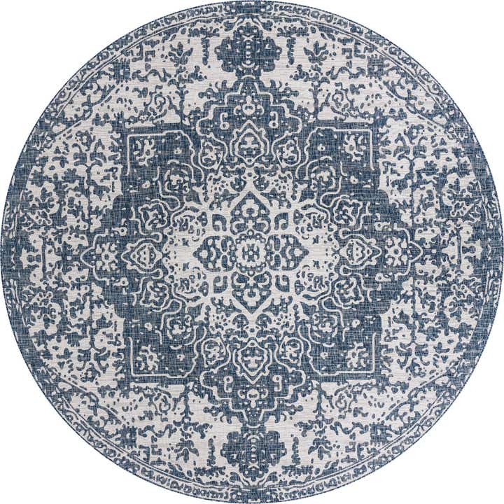 13' x 13' Easy-Clean Jill Zarin Dubai Indoor / Outdoor Round Rug
