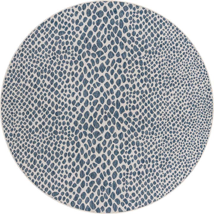 7' 10 x 7' 10 Easy-Clean Jill Zarin Cape Town Indoor / Outdoor Round Rug