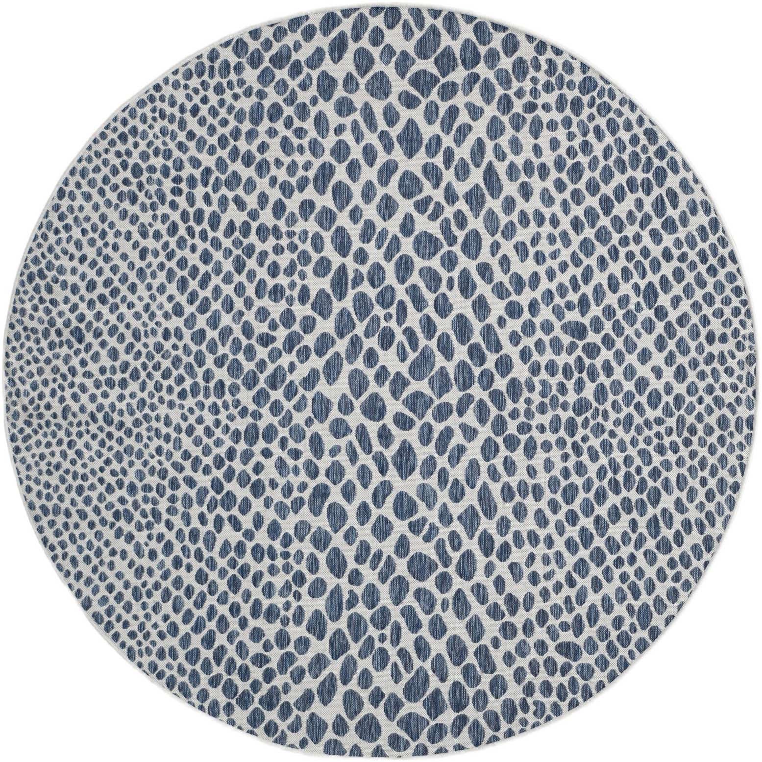 7' x 7' Easy-Clean Jill Zarin Indoor / Outdoor Round Rug