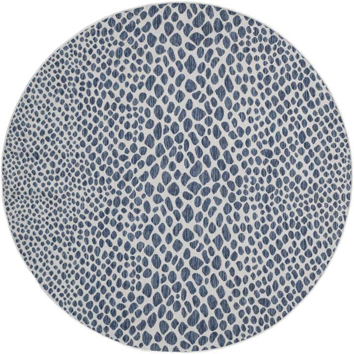 7' x 7' Easy-Clean Jill Zarin Indoor / Outdoor Round Rug
