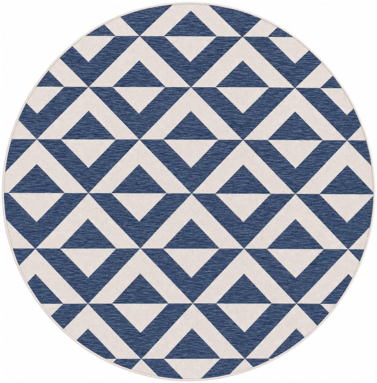 7' x 7' Easy-Clean Jill Zarin Indoor / Outdoor Round Rug