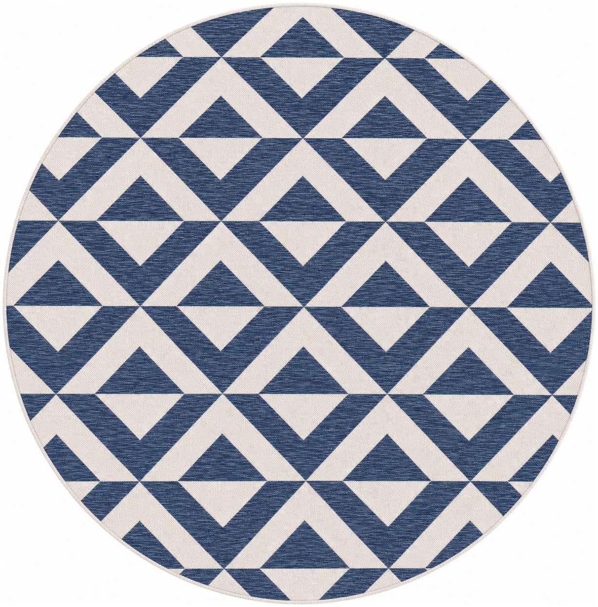 7' x 7' Easy-Clean Jill Zarin Indoor / Outdoor Round Rug