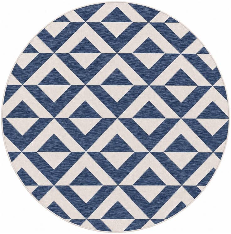 Detail image of 7' x 7' Easy-Clean Jill Zarin Indoor / Outdoor Round Rug