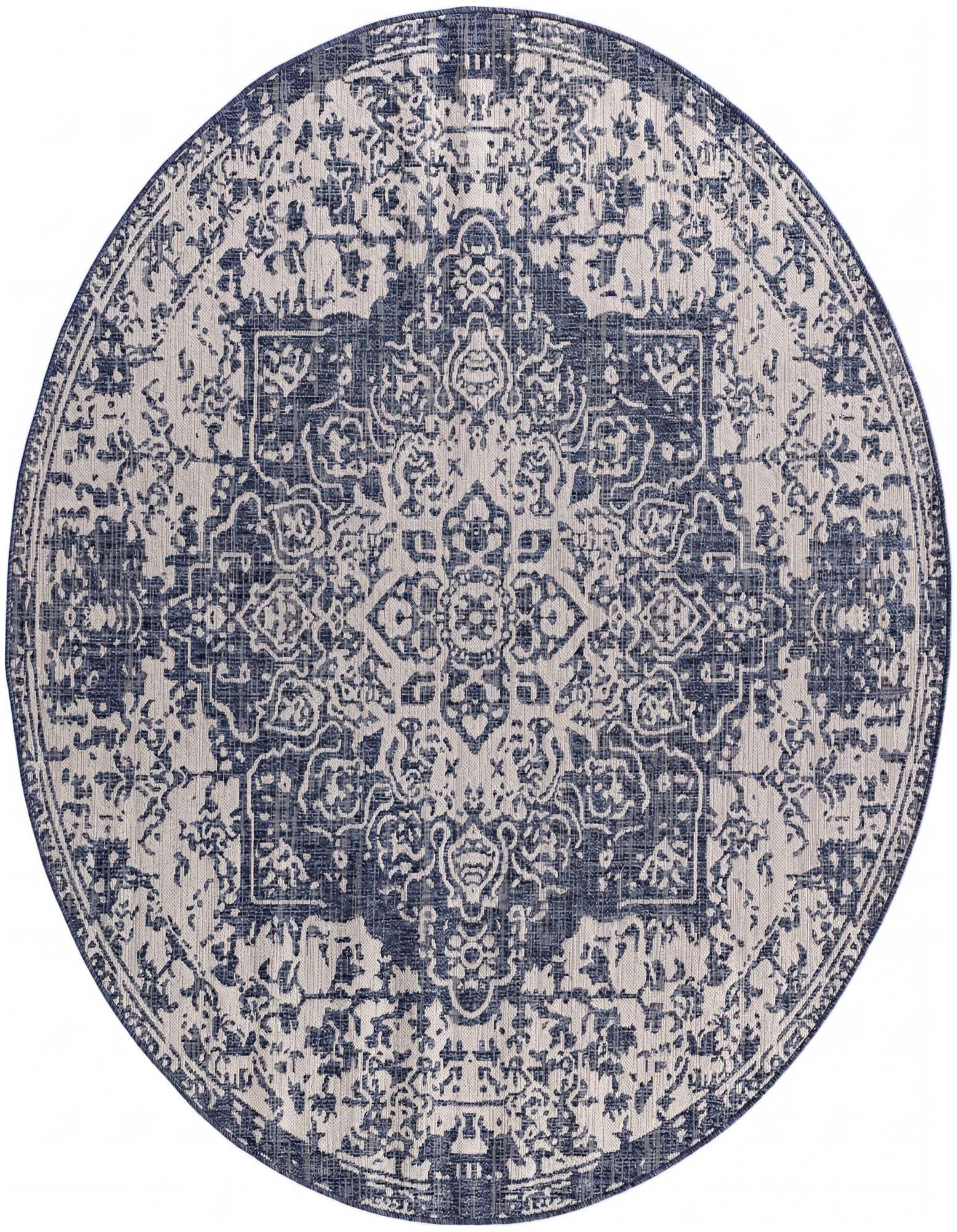 7' x 7' Easy-Clean Jill Zarin Indoor / Outdoor Round Rug