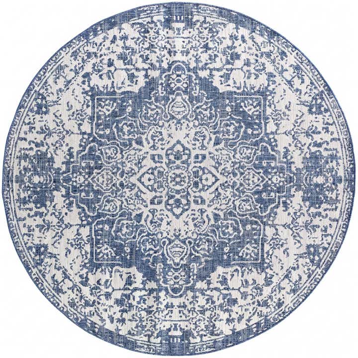 7' x 7' Easy-Clean Jill Zarin Indoor / Outdoor Round Rug