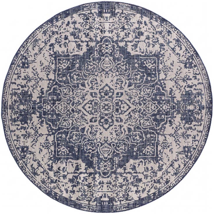 Detail image of 7' x 7' Easy-Clean Jill Zarin Indoor / Outdoor Round Rug