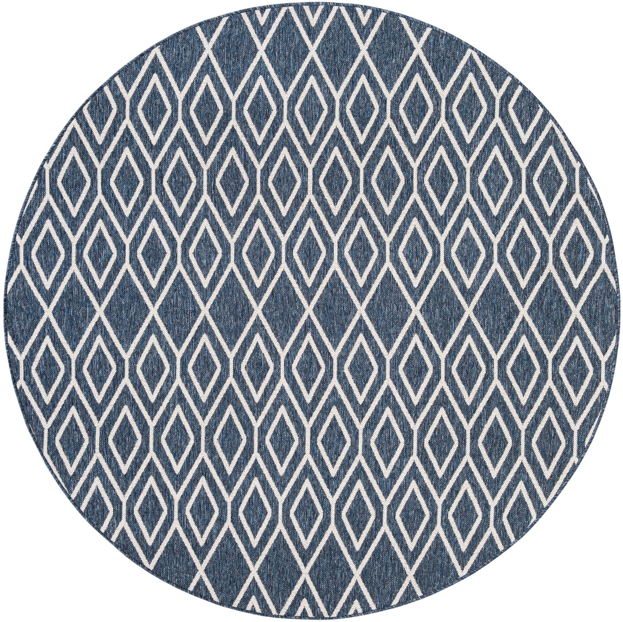 7' x 7' Easy-Clean Jill Zarin Indoor / Outdoor Round Rug
