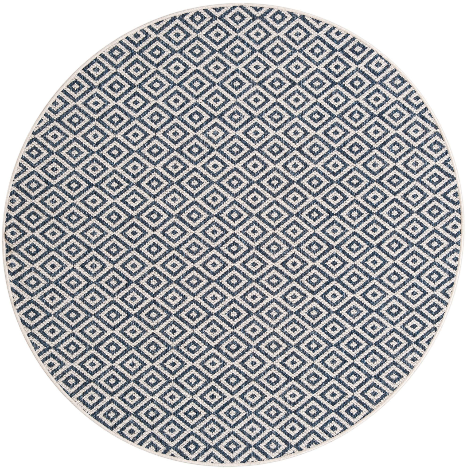 7' x 7' Easy-Clean Jill Zarin Indoor / Outdoor Round Rug