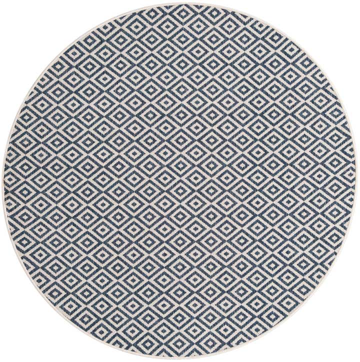 7' x 7' Easy-Clean Jill Zarin Indoor / Outdoor Round Rug