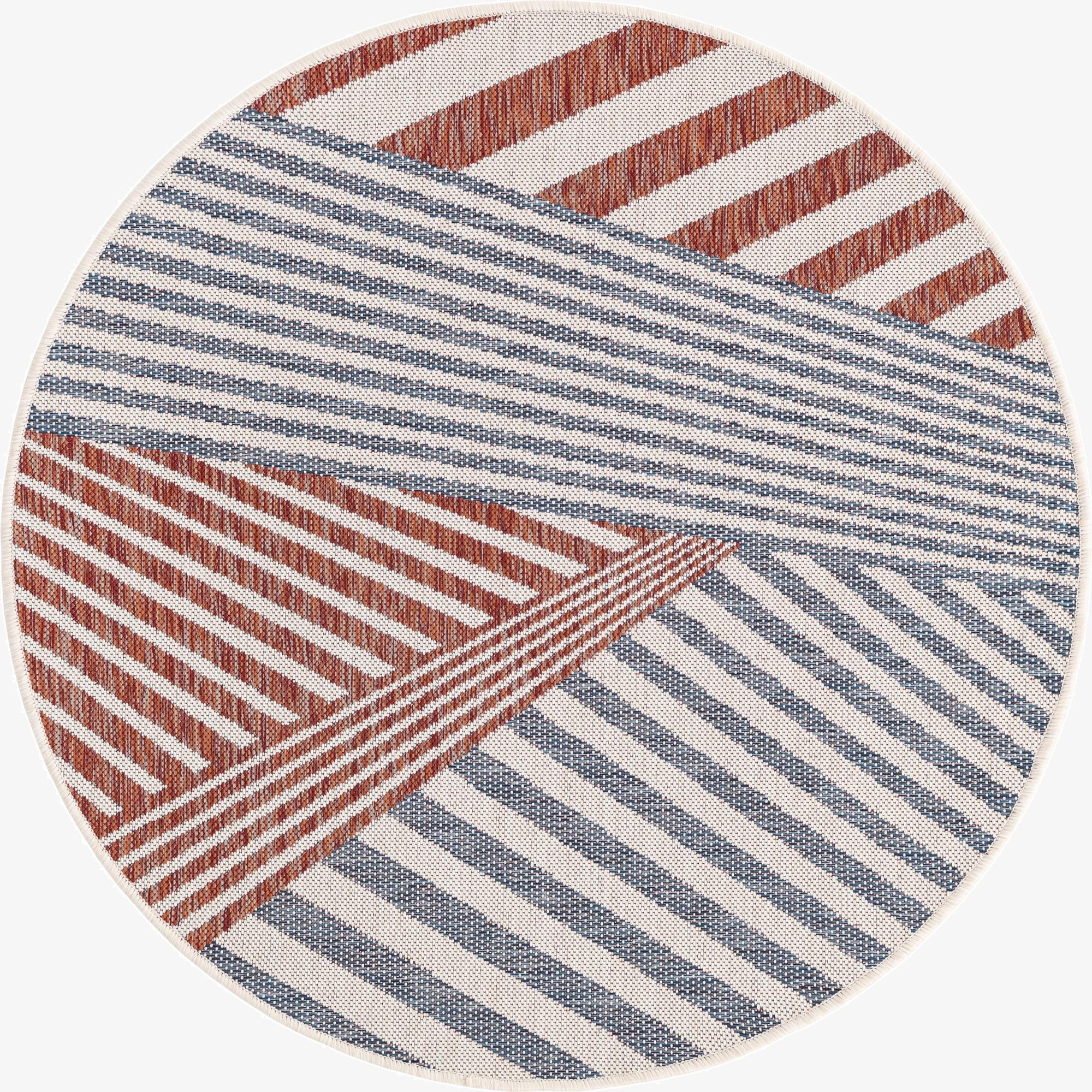 4' x 4'  Washable Jill Zarin Indoor / Outdoor Round Rug