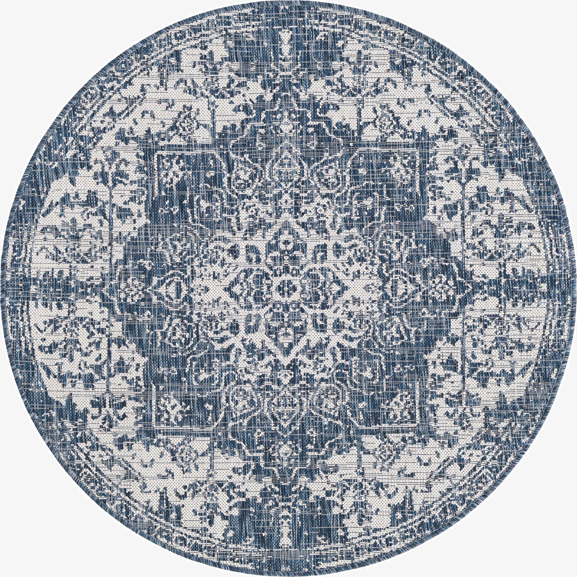 4' x 4'  Washable Jill Zarin Dubai Indoor / Outdoor Round Rug