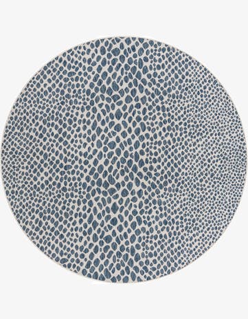 7' 10 x 7' 10 Easy-Clean Jill Zarin Cape Town Indoor / Outdoor Round Rug