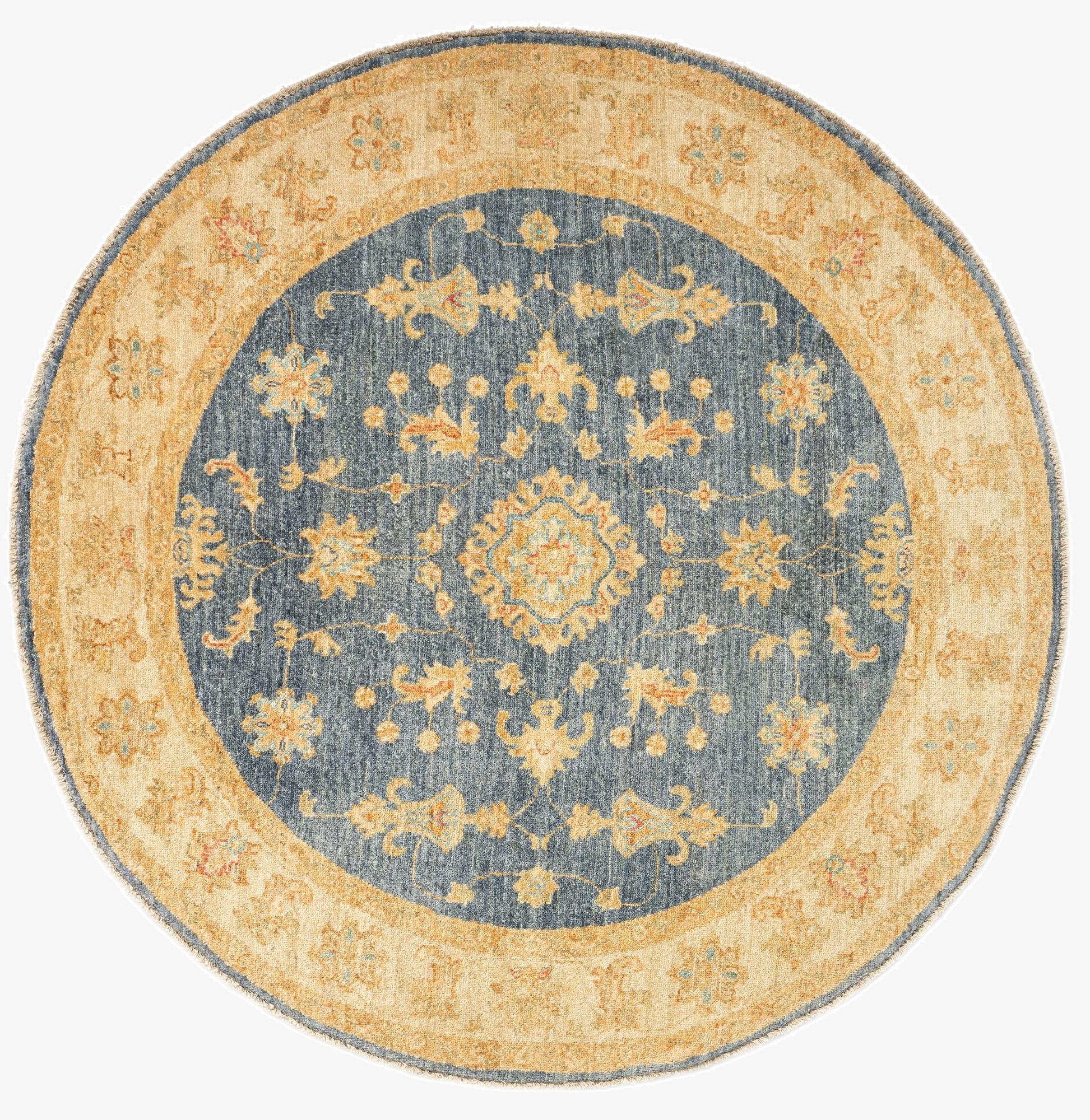 4' 11 x 4' 11 Kaizar Wool Round Rug