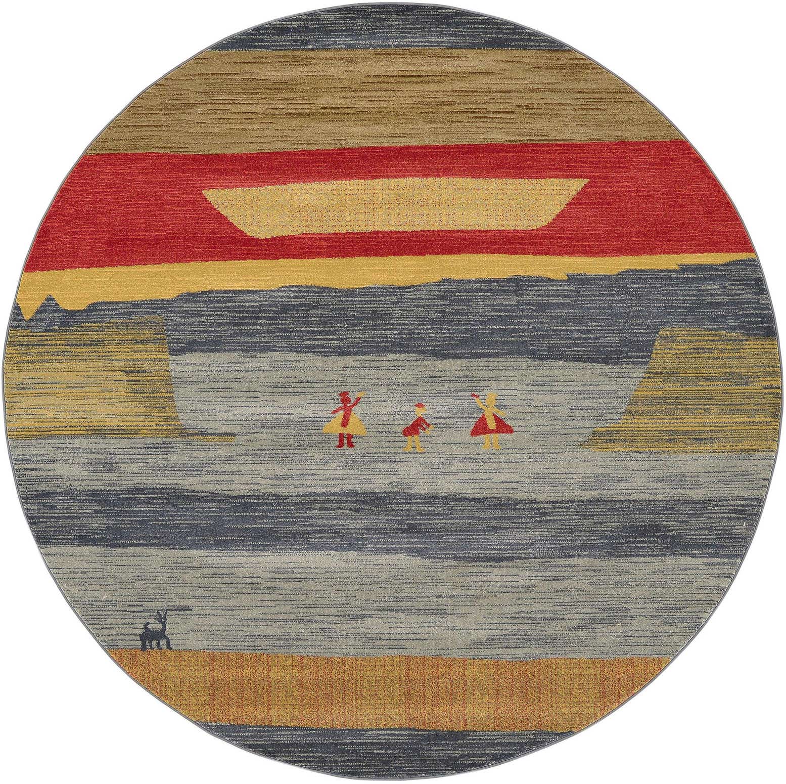 8' x 8' Kashkuli Gabbeh Round Rug