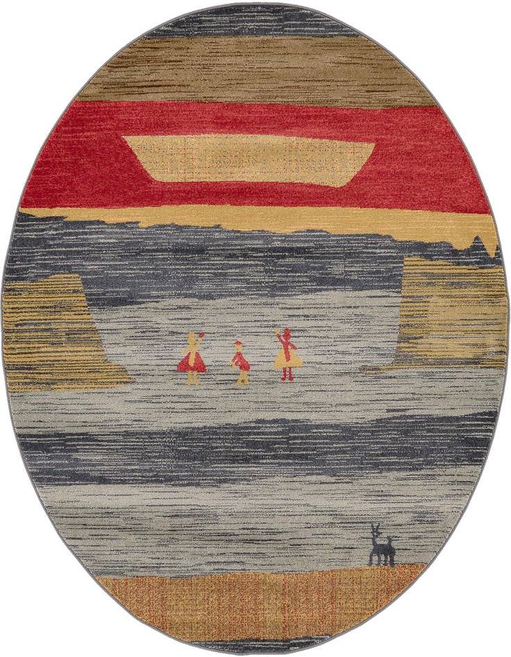 Detail image of 6' x 6' Kashkuli Gabbeh Round Rug
