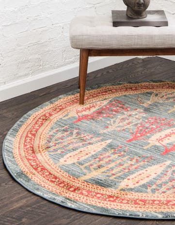 3' 3 x 3' 3 Kashkuli Gabbeh Round Rug