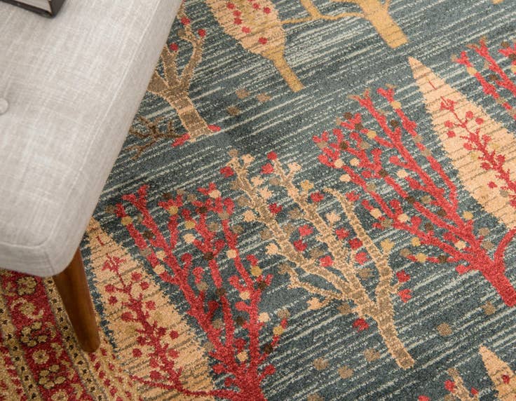 Detail image of 100cm x 100cm Kashkuli Gabbeh Round Rug