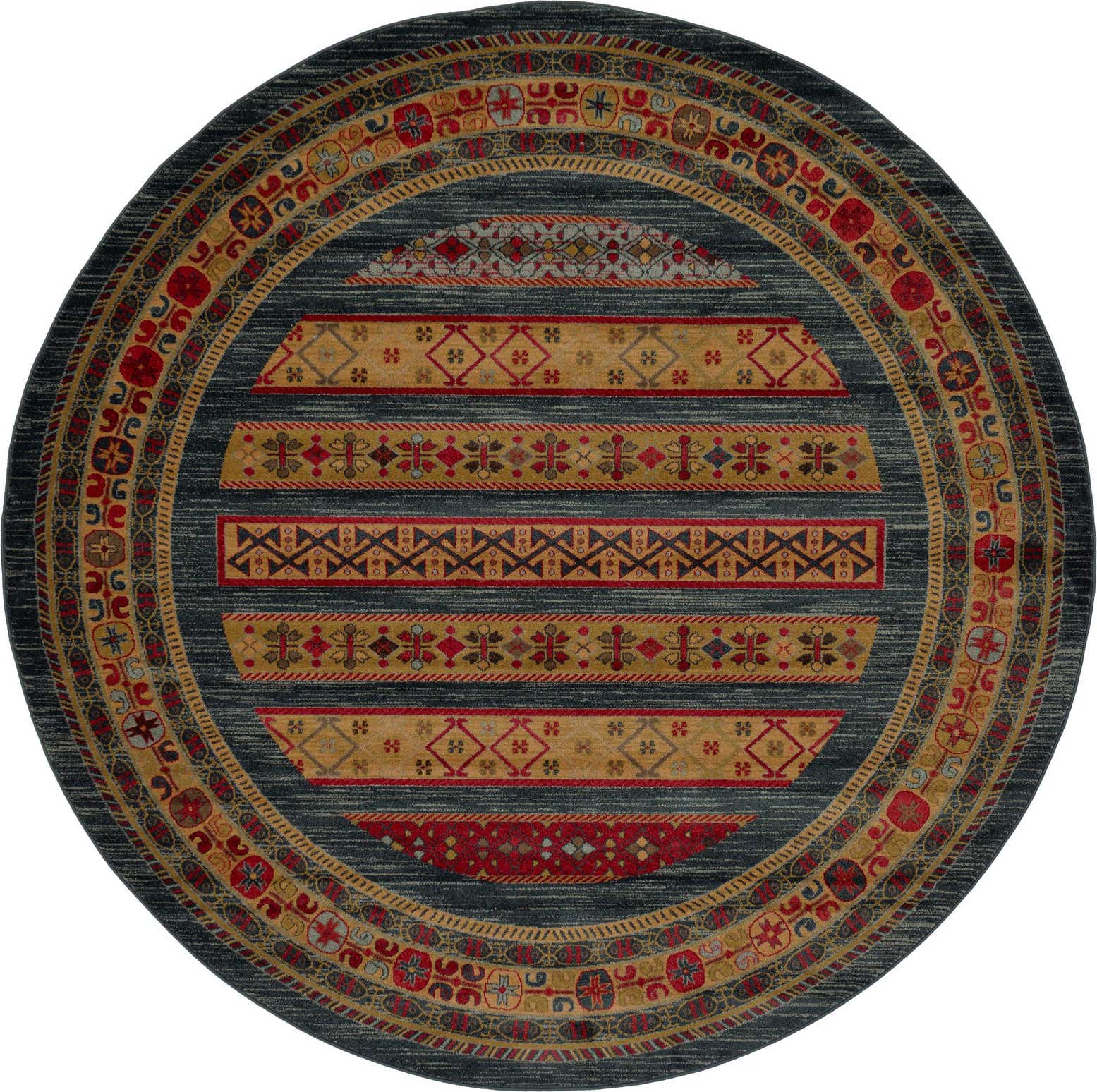 8' x 8' Kashkuli Gabbeh Round Rug
