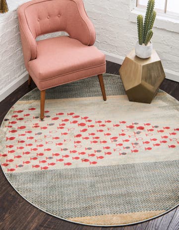 3' x 3' Kashkuli Gabbeh Round Rug