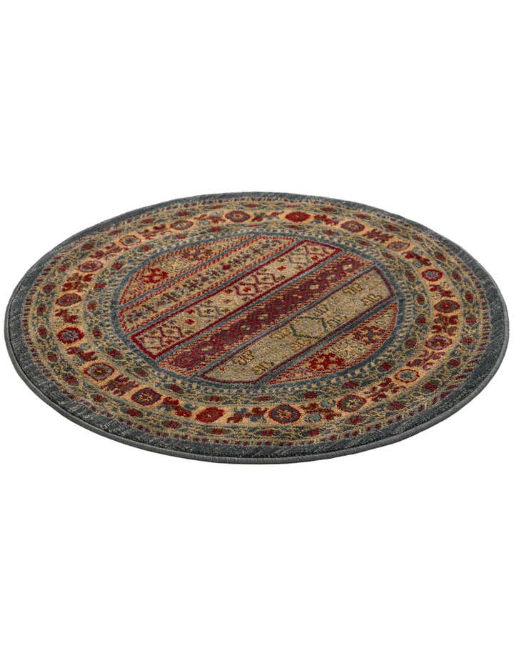 3' x 3' Kashkuli Gabbeh Round Rug
