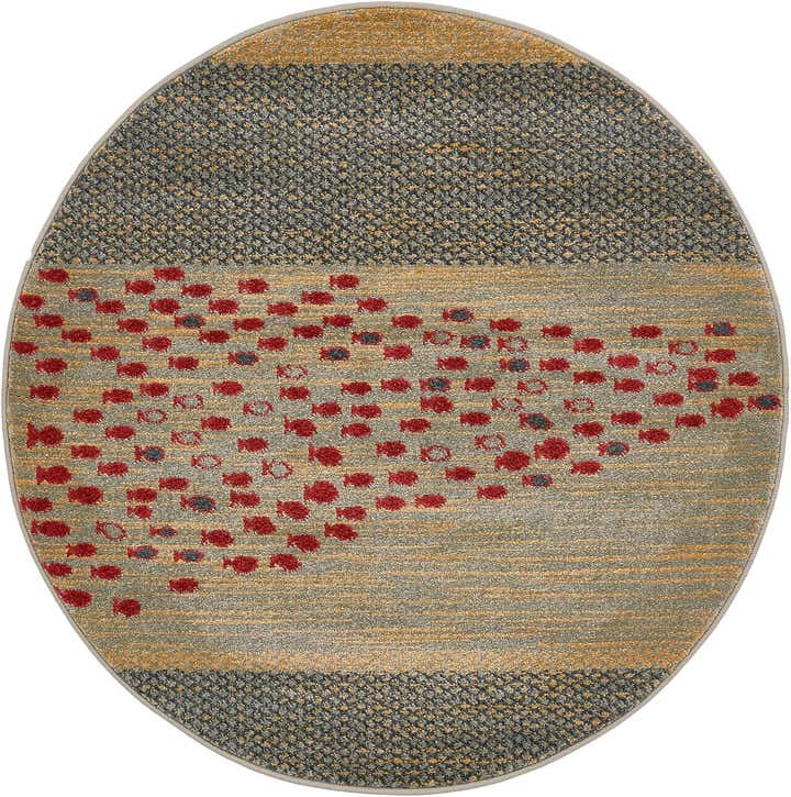 3' x 3' Kashkuli Gabbeh Round Rug