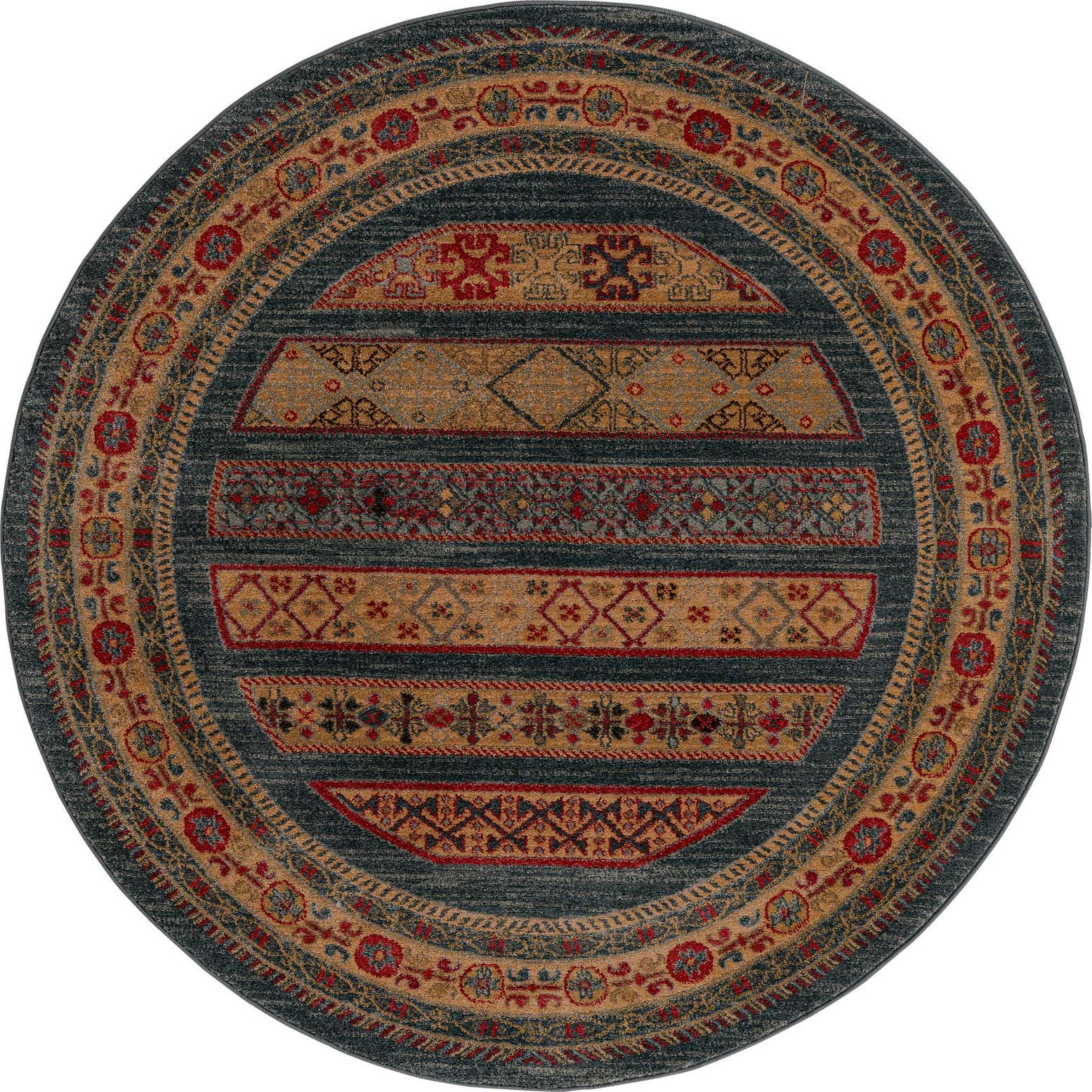 5' x 5' Kashkuli Gabbeh Round Rug