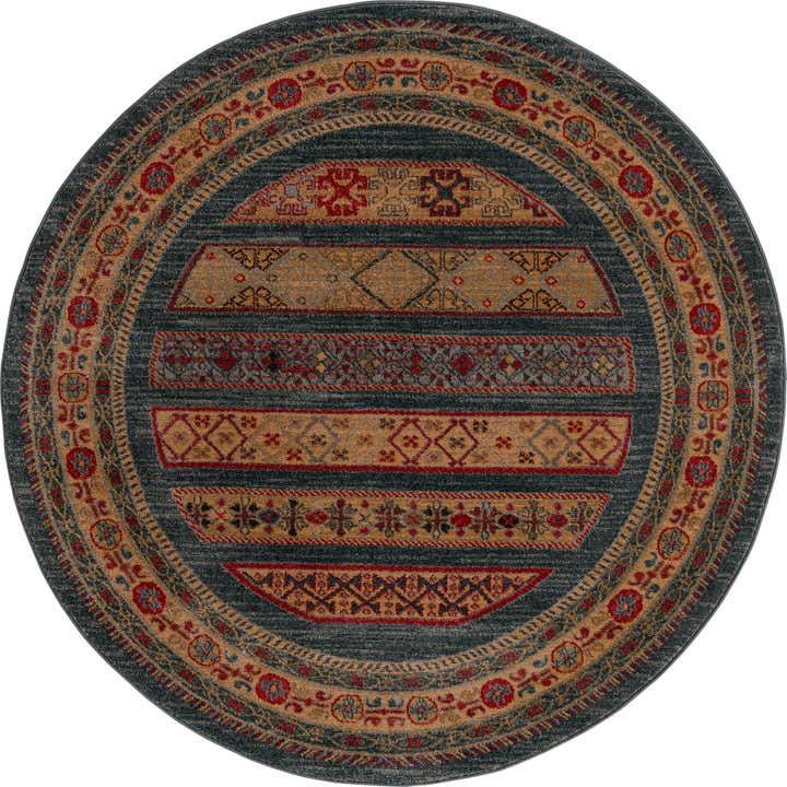 5' x 5' Kashkuli Gabbeh Round Rug