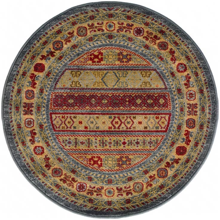 Detail image of 3' 1 x 3' 1 Kashkuli Gabbeh Round Rug