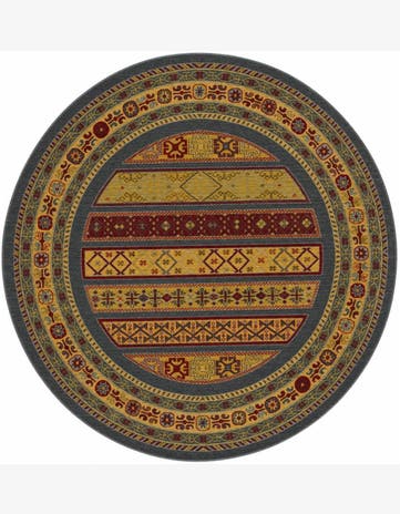 6' 1 x 6' 1 Kashkuli Gabbeh Round Rug