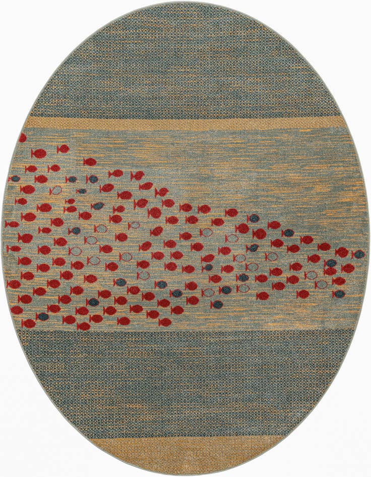 Detail image of 13' 1 x 13' 1 Hand Knotted Kashkuli Gabbeh Oriental Round Rug