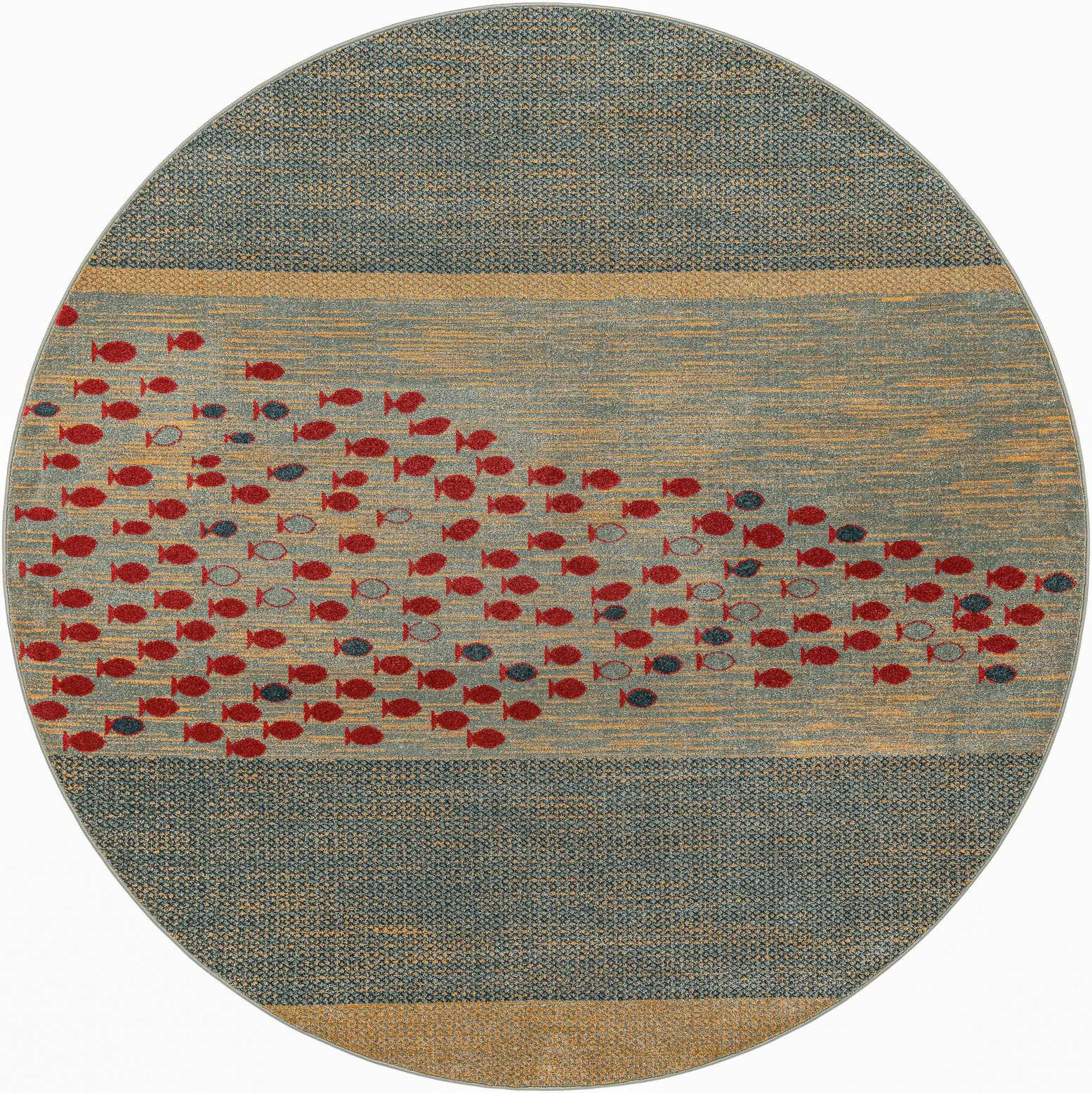 13' 1 x 13' 1 Hand Knotted Kashkuli Gabbeh Oriental Round Rug