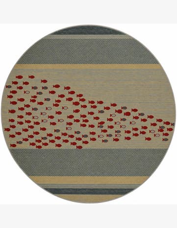 6' 1 x 6' 1 Kashkuli Gabbeh Round Rug