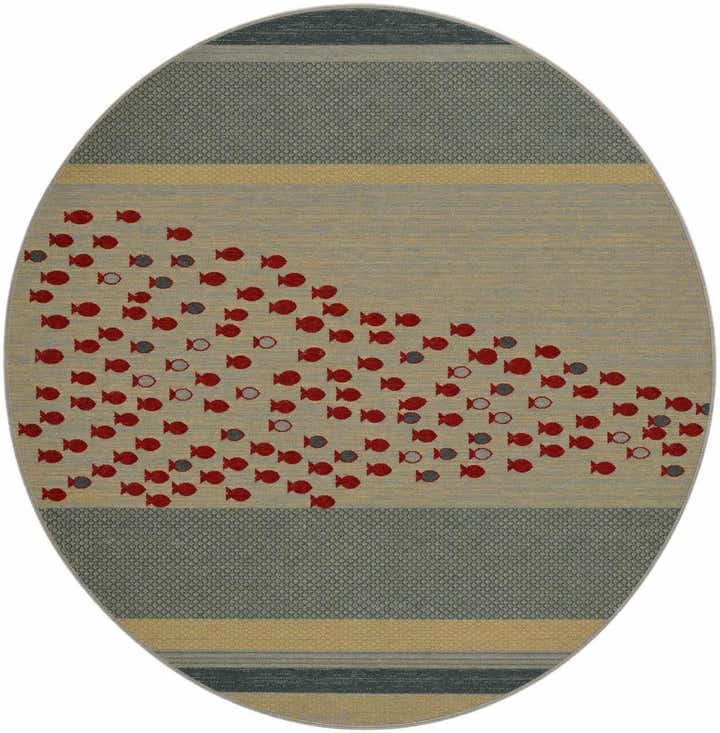 6' 1 x 6' 1 Kashkuli Gabbeh Round Rug