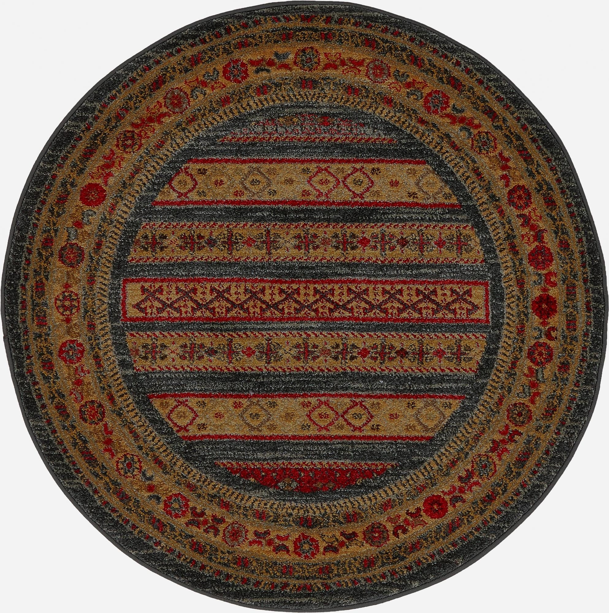 3' x 3' Kashkuli Gabbeh Round Rug