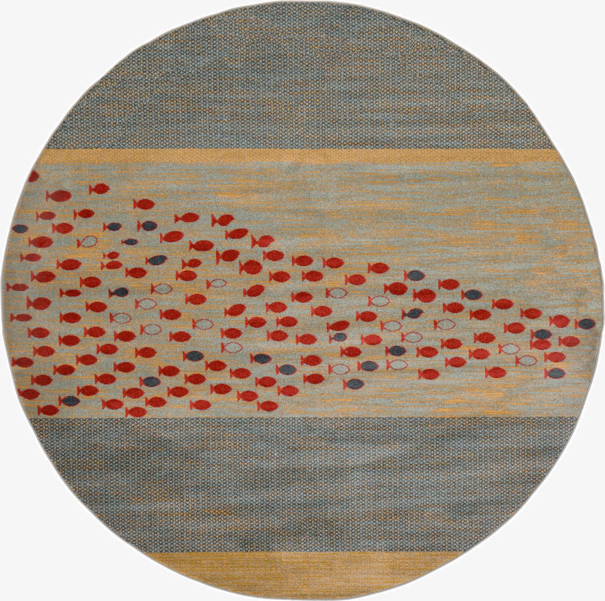 8' x 8' Kashkuli Gabbeh Round Rug