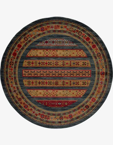 8' x 8' Kashkuli Gabbeh Round Rug