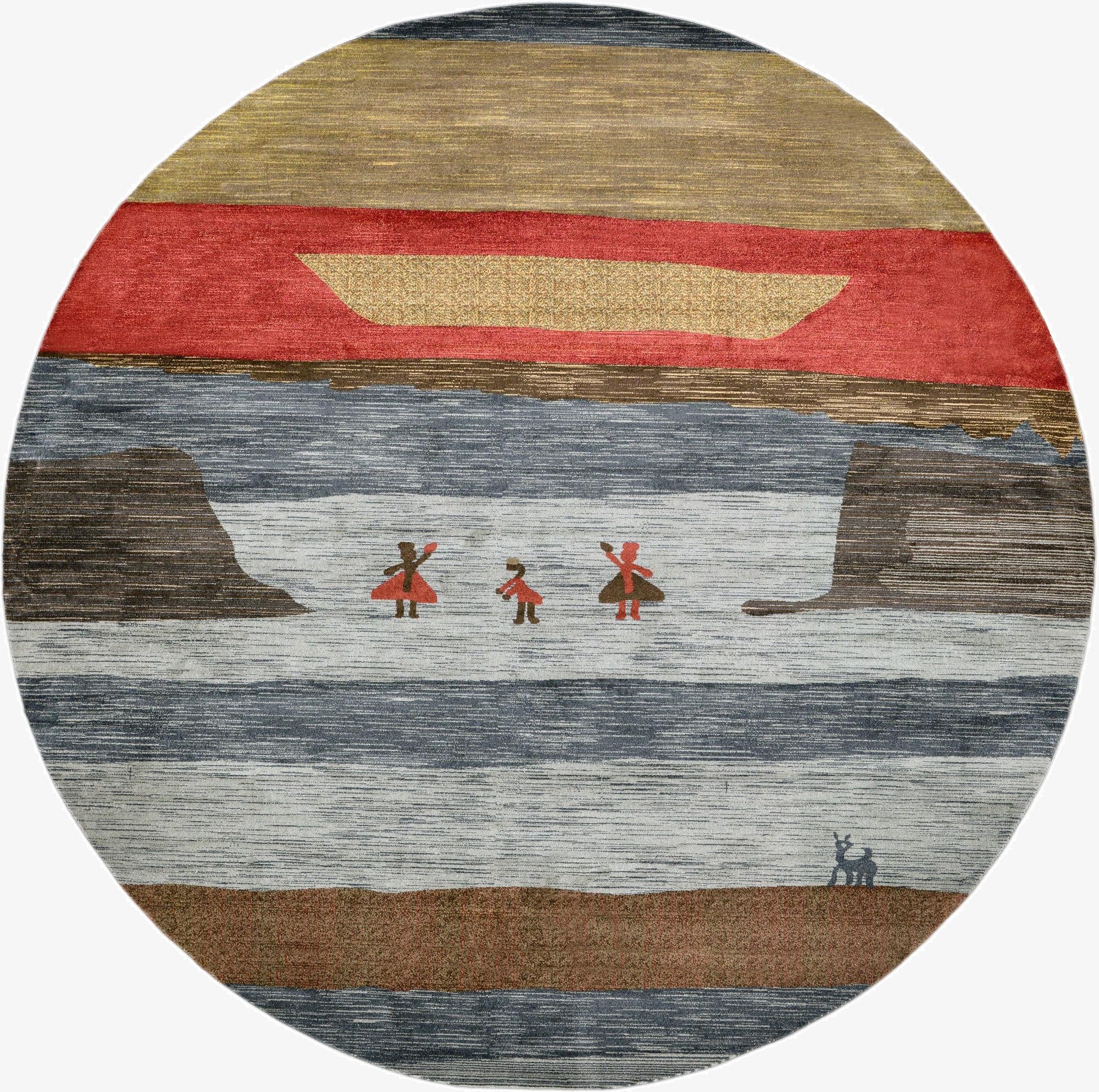 370cm x 370cm Kashkuli Gabbeh Round Alfombra