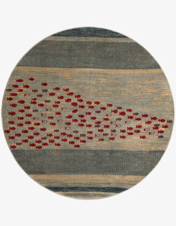 6' x 6' Kashkuli Gabbeh Round Rug
