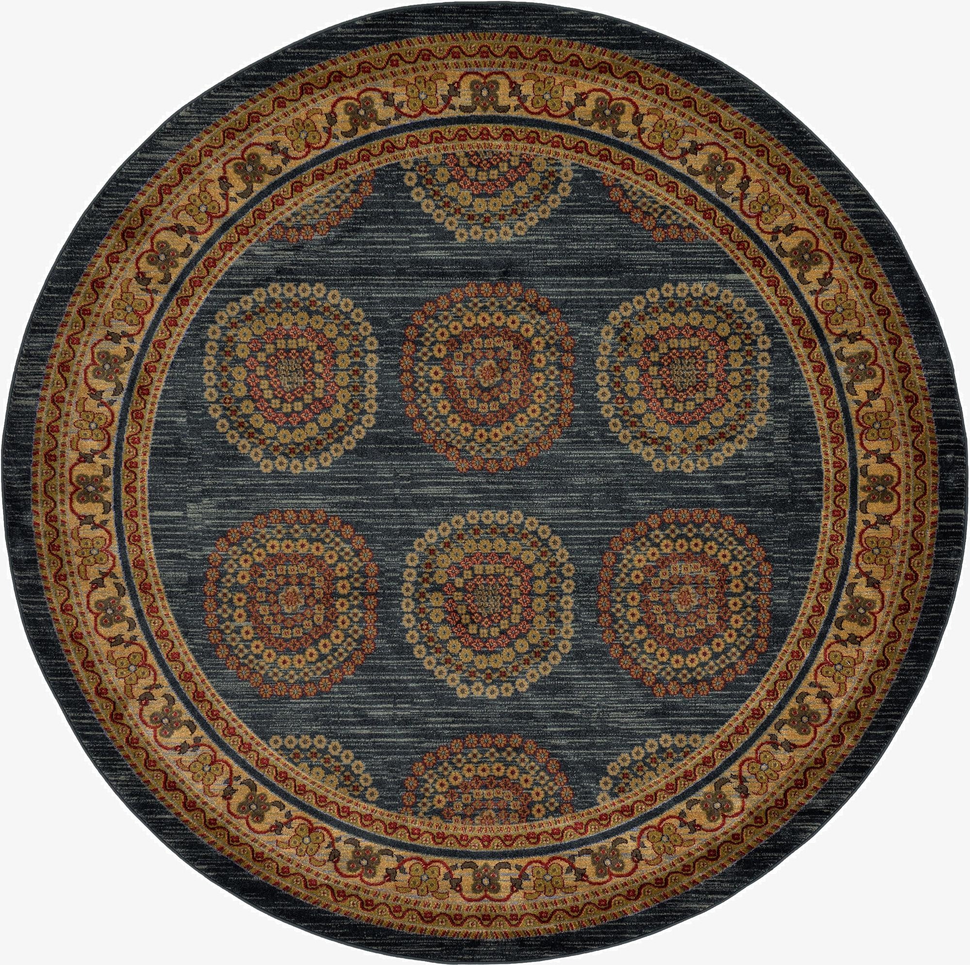 8' x 8' Kashkuli Gabbeh Round Rug