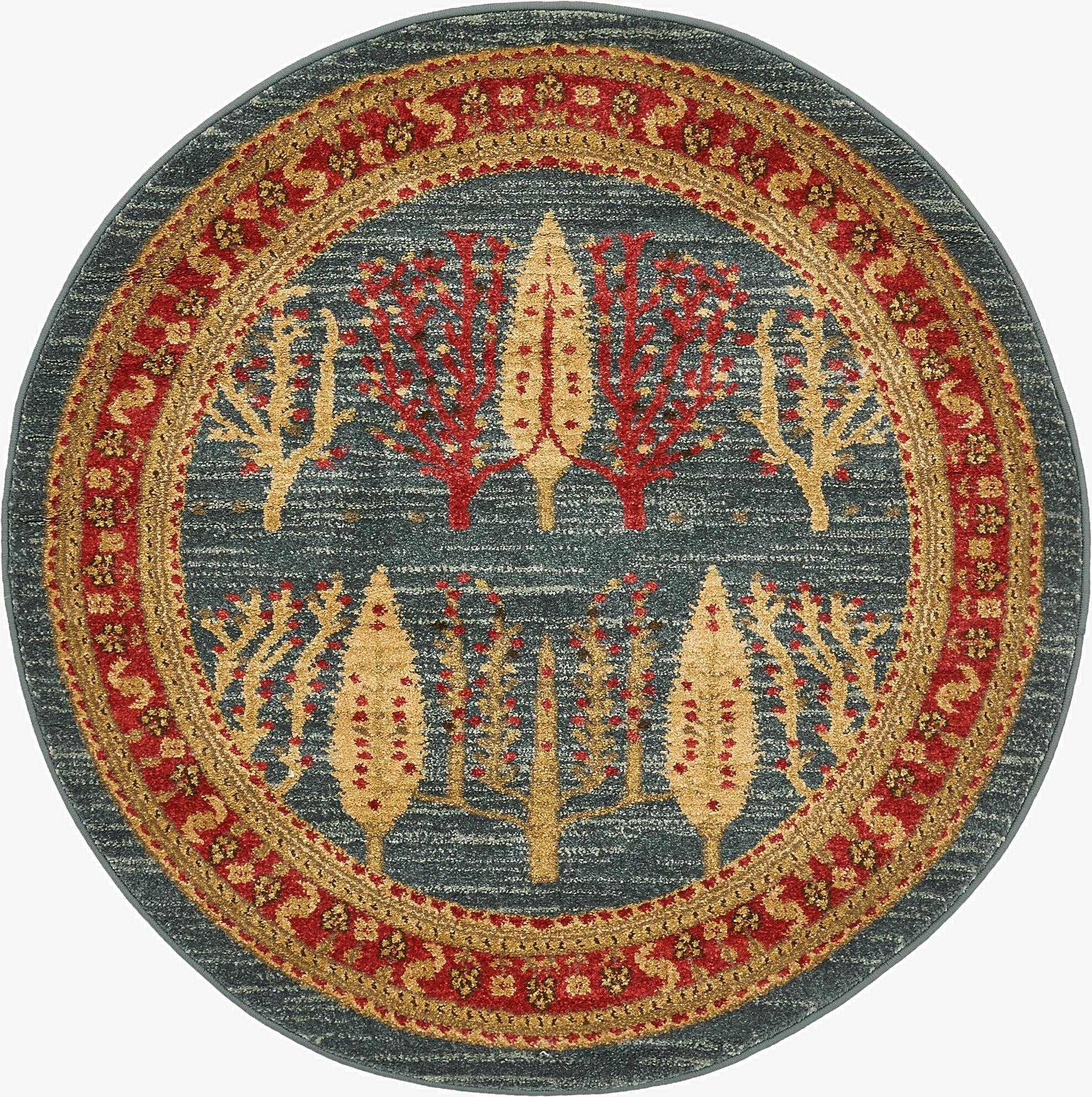 3' 3 x 3' 3 Kashkuli Gabbeh Round Rug