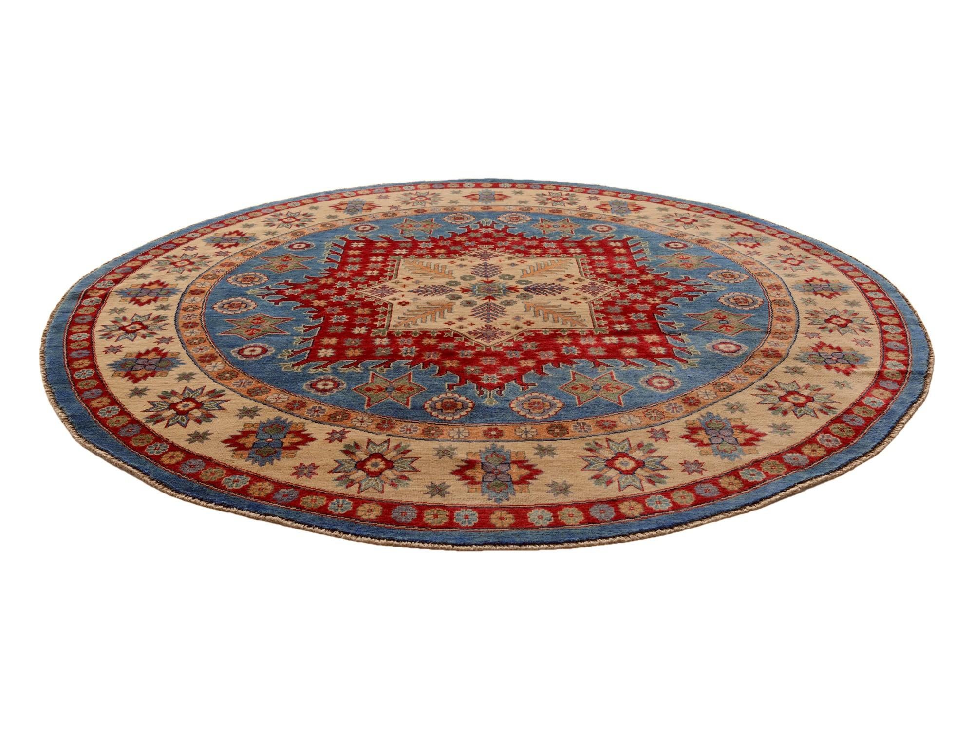 8' 3 x 8' 5 Hand Knotted Kazak Round Rug