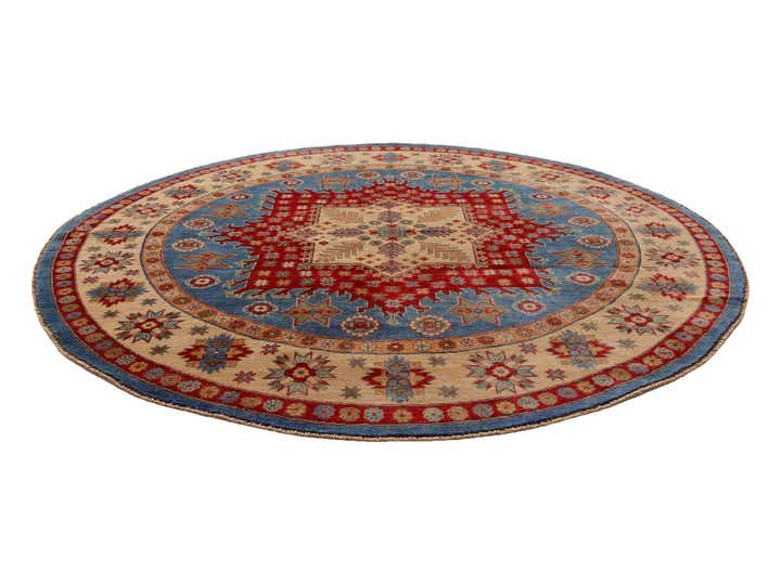 8' 3 x 8' 5 Hand Knotted Kazak Round Rug