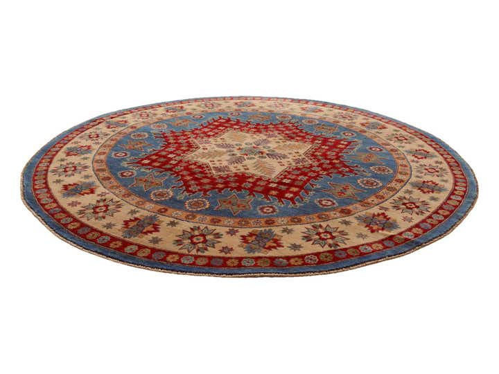 8' 3 x 8' 5 Hand Knotted Kazak Round Rug