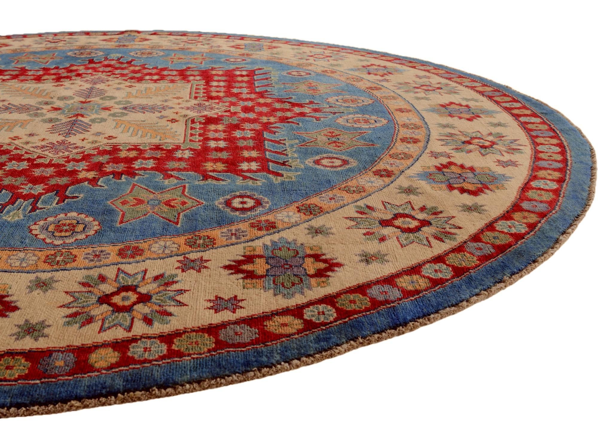 8' 3 x 8' 5 Hand Knotted Kazak Round Rug