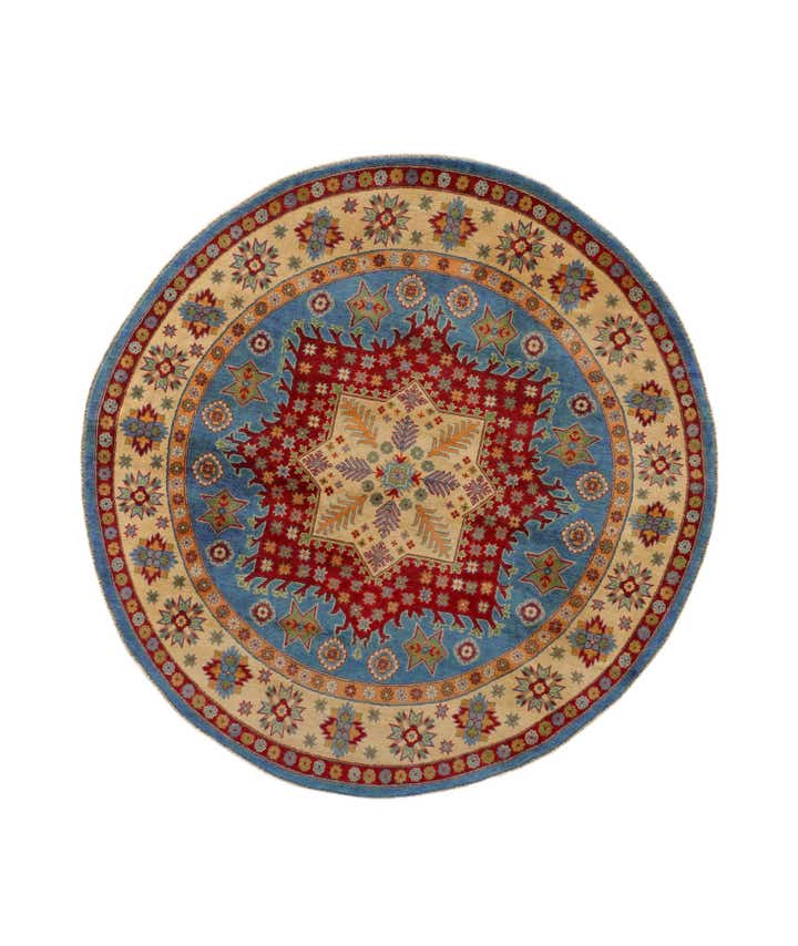8' 3 x 8' 5 Hand Knotted Kazak Round Rug