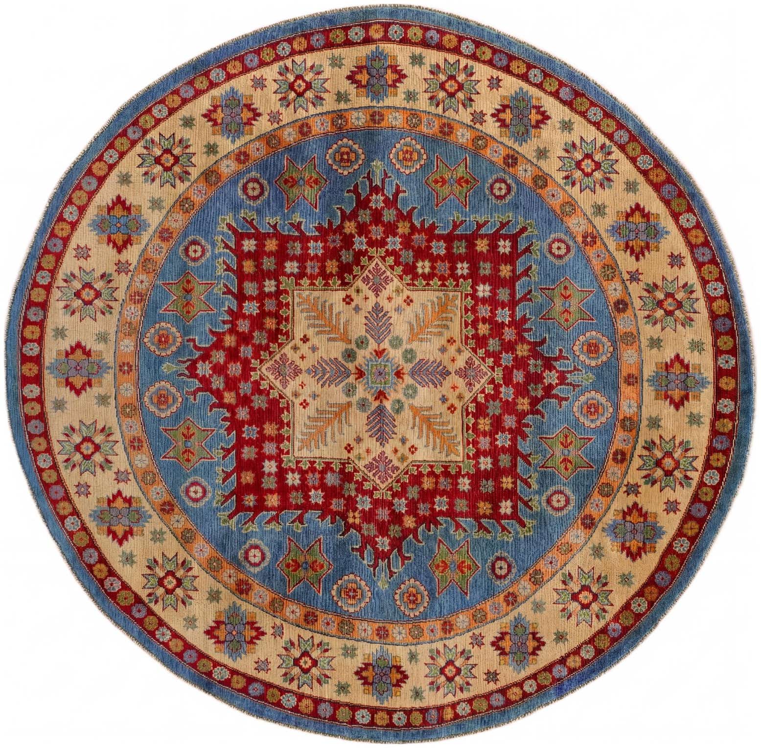 8' 3 x 8' 5 Hand Knotted Kazak Round Rug